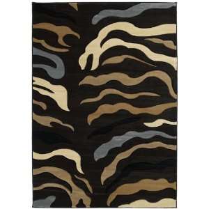   Modern Area Rugs Carpet Zebra Print Chocolate 5x8 Furniture & Decor