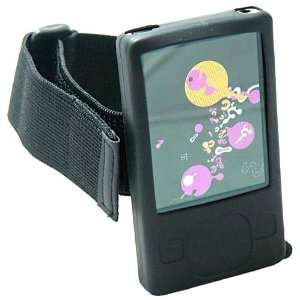   Silicon Black Skin Case with Armband for Zune 80GB 120GB Electronics