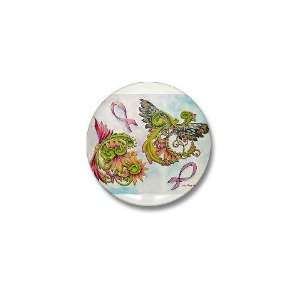  Awareness Wings Breast cancer Mini Button by  