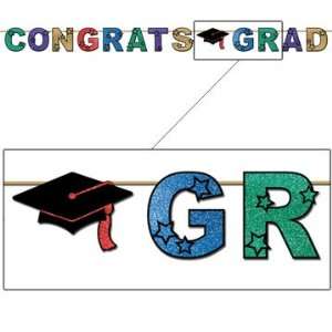  Glittered Congrats Grad Streamer