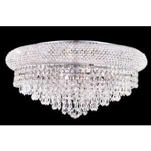  Primo 10 Light Flush Mount with Four Crystal Trims Finish 