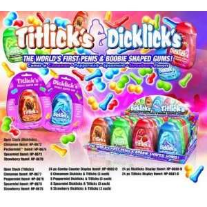 Bundle Dicklicks Gum Display 24Pcs and Aloe Cadabra Organic Lube 