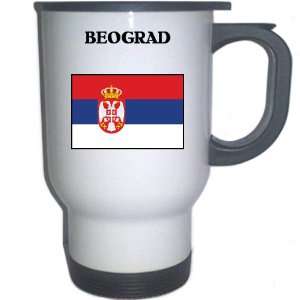  Serbia   BEOGRAD White Stainless Steel Mug Everything 