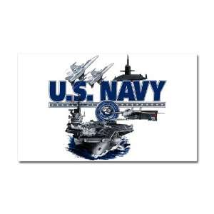 Car Magnet 20 x 12 US Navy with Aircraft Carrier Planes Submarine and 