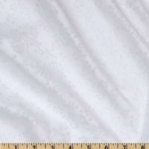  44 Wide Kaufman Opal Devore Floral Tosss Snow Fabric By 