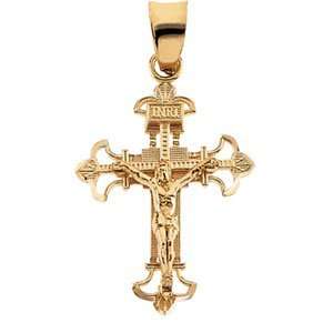   MM Crucifix Pendant in 14K Yellow Gold, 