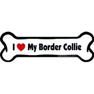   Car Magnet, I Love My Border Collie, 2 Inch by 7 Inch