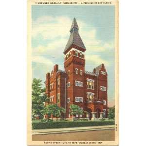   Postcard Vincennes University   Vincennes Indiana 