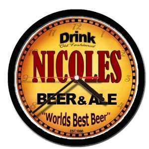  NICOLES beer and ale cerveza wall clock 