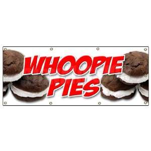  36x96 WHOOPIE PIES BANNER SIGN cake pie gob black and 