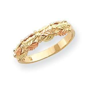  10k Tri color Black Hills Gold Ladies Petite Band Ring Jewelry