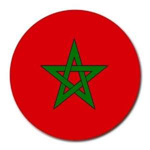  Morocco Flag Round Mouse Pad