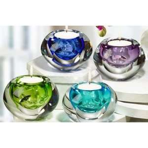  AURA COLLECTION MOUTHBLOWN HANDCUT ARTGLASS VOTIVE 