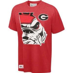   Georgia Bulldogs Red Inner State Heathered T Shirt