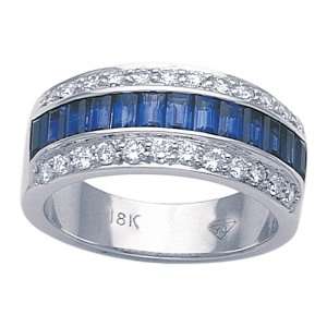  Karina B(tm) Genuine Sapphire Band in Platinum 950 Size 6 