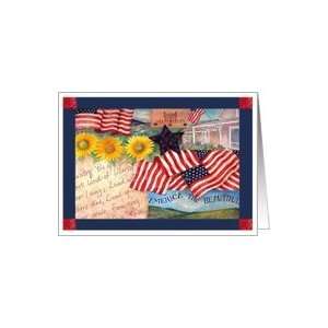  INDEPENDENCE DAY BIRTHDAY, Americana Collage Card Health 