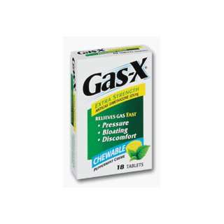  Gas X Extra Strength Chewable Tablets Peppermint Creme 18 