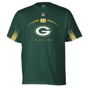   Reebok Mens Green Bay Packers Gun Show T shirt