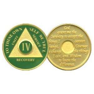  4 Year 24K Gold Plated AA Birthday   Anniversary Recovery 
