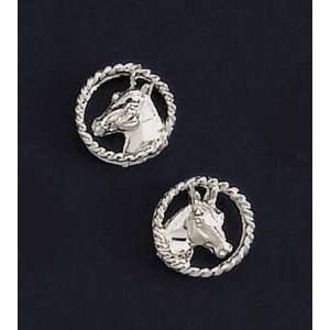  Earrings/Horsehead/Silver Jewelry