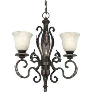  Nuvo 60/1165 Cipriani 3 Light Chandeliers in Garnet Bronze 