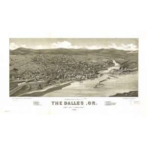  Historic Panoramic Map Panoramic view of the city of The Dalles 