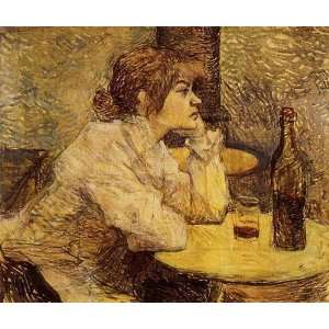 Oil Painting Hangover (aka The Drinker) Henri De Toulouse Lautrec Ha