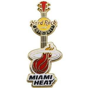  Hard Rock Cafe Miami Heat 2010 11 Commemorative Guitar Pin 
