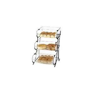 Cal Mil 1280 3   3 Tier Display Stand w/ (3) 10 x 14 in Round Nose Bin 