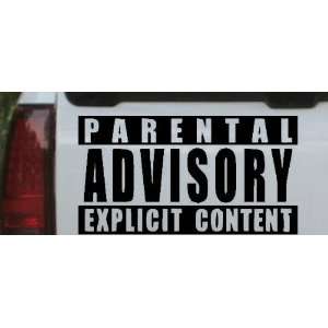 Black 12in X 6.4in    Parental Advisory Funny Car Window Wall Laptop 