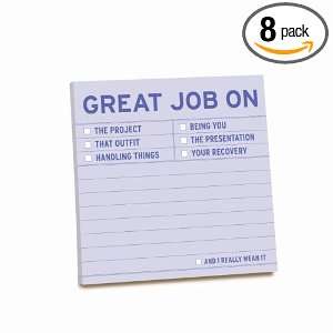 Knock Knock Sticky Notes Great Job On (Pack of 8)