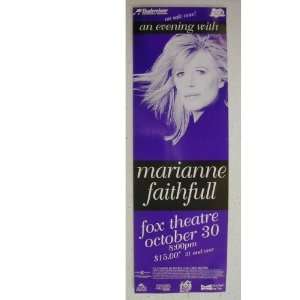  Marianne Faithfull Concert Handbill Poster Beautiful Face 