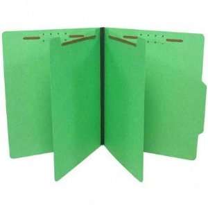  Top Tab Six Part Folder, 1 Expansion, Letter Size, Green 