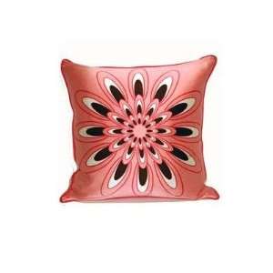  Sun Flower Silk Pillow Color Brown Pink