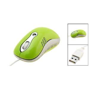   USB 3D Optical Green Scroll Wheel Mini PC Mouse for Laptop Notebook