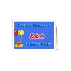  Kobes Birthday, Invitation to the Party Card Toys 