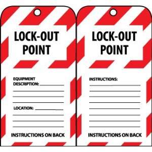  Lockout Tag   Lock Out Point   10/Pack