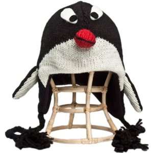  Hat Animal Character 100 % Wool with Fleece penguin 