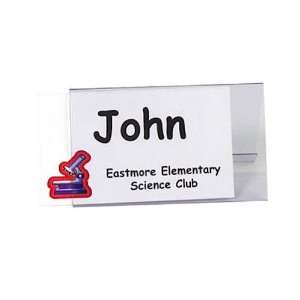  C Line Small Plastic Name Tent Card Holder, Clear 