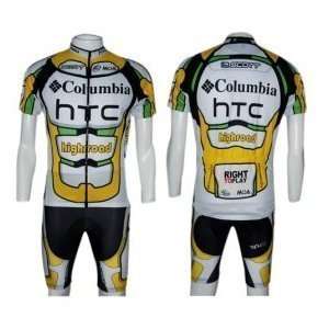 2010 HTC Columbia Team Short Sleeves Cycling Jersey with 