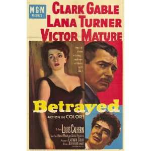  Betrayed Movie Poster (11 x 17 Inches   28cm x 44cm) (1954 