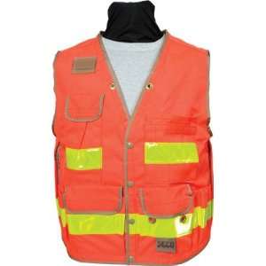 Seco 8067 Series Heavy Duty Safety Vest (8067 50 FOR   L fluorescent 