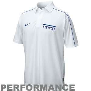  Nike Kentucky Wildcats White Practice Performance Polo 