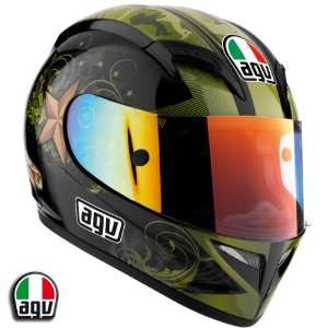  AGV T 2 Warrior Motorcycle Helmet Black Medium AGV SPA 