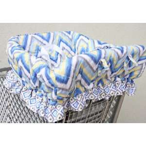  Shopping Cart Cover   Ikat Blue Baby