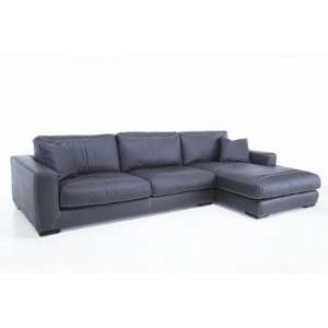  Effe 2 Piece Sectional Leather Sofa in Brown