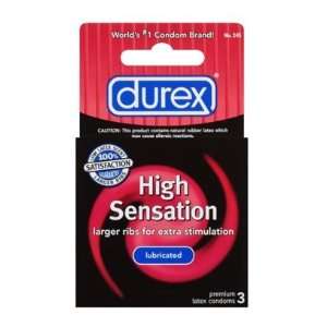    Durex Condom High Sensation Lubed (3 Pack)