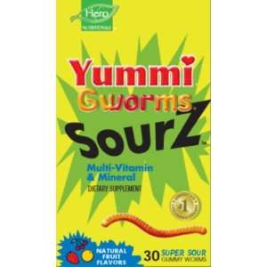 Yummi Sourz Gworms Multivitamin and Mineral 30 Count