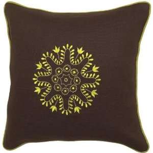  Geomatriex Pillows   Set of 2   18x18, Chocolate Brown 