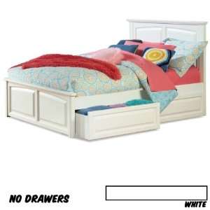 Monterey Platform Bed Full with Raised Panel Foot Board (White) (45.88 